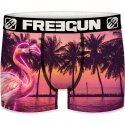 FREEGUN Boxer Homme Microfibre FLA Rose Noir PREMIUM