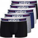 LOT DE 5 Boxer Sous-vêtements Homme UMBGBCX5CLASS3 Noir et Gris