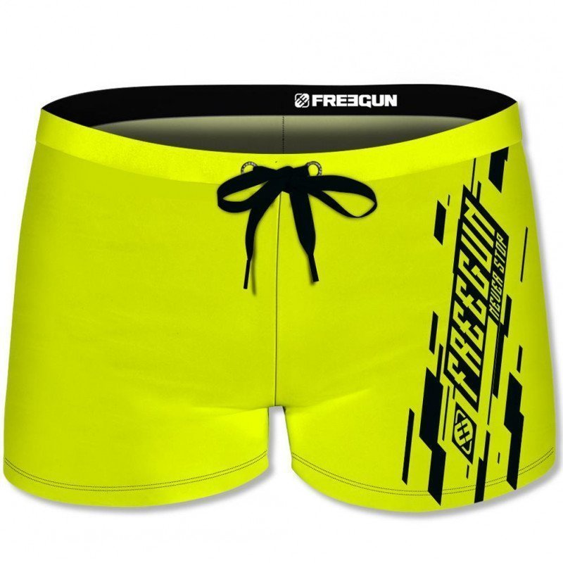 FREEGUN Boxer Bain Moulant Homme MOUASS3 Jaune