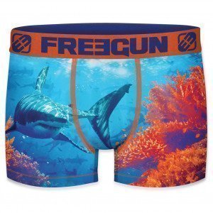 FREEGUN Boxer Garçon Microfibre recyclée SHA Bleu Orange
