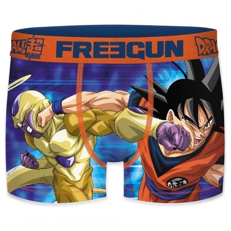 FREEGUN Boxer Garçon Microfibre SUR Bleu Orange DRAGON BALL Z