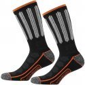 BLACK & DECKER Lot de 2 paires de Chaussettes Homme Coton CSTOOLA Noir