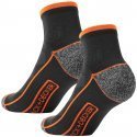 BLACK & DECKER 2 paires de Socquettes Homme Coton CLTOOLA Noir