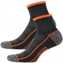 BLACK & DECKER Lot de 2 paires de Socquettes Homme Coton CLTOOLA Noir