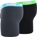 PUMA Lot de 2 Boxers Garçon Coton BASIC Noir Anthracite