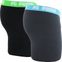 PUMA Lot de 2 Boxers Garçon Coton BASIC Noir Anthracite