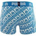 PUMA Boxer Homme Coton ALLOVER Bleu Blanc OLYMPIQUE DE MARSEILLE