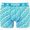 PUMA Boxer Homme Coton ALLOVER Bleu Blanc OLYMPIQUE DE MARSEILLE
