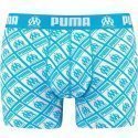 PUMA Boxer Homme Coton ALLOVER Bleu Blanc OLYMPIQUE DE MARSEILLE