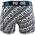 PUMA Boxer Homme Coton ALLOVER Marine Blanc OLYMPIQUE DE MARSEILLE