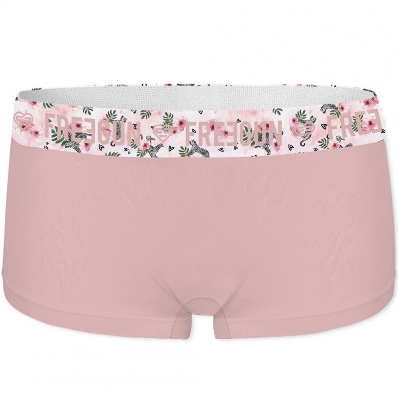 Boxer Femme FLEUR Rose et Pâle