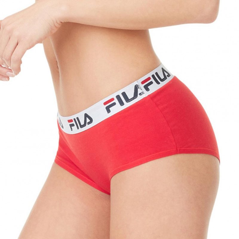 FILA Boxer Femme Coton CEINT Rouge