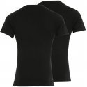 ATHENA lot de 2 T-shirts Col V Homme Coton bio BASIC Noir