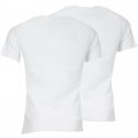 LOT DE 2 T-shirt manches courtes col en V Vêtements Homme BASIC Blanc et Uni
