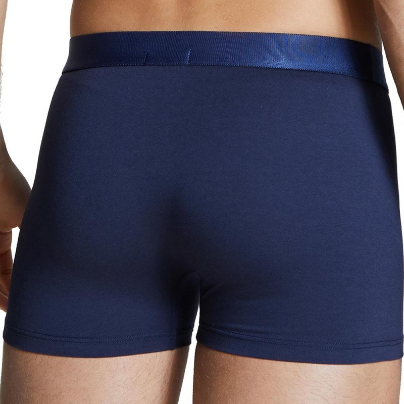 AUBADEMEN Lot de 2 Boxers Homme Coton Modal DUO BORD Bordeaux Bleu