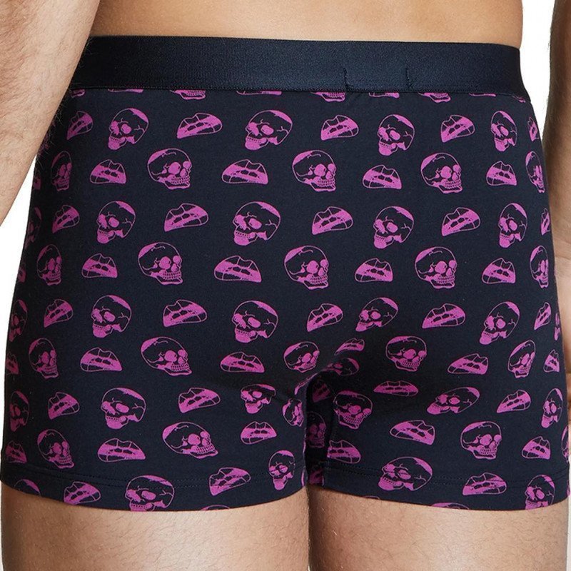 AUBADEMEN Lot de 2 Boxers Homme Coton Modal DUO NESK Noir Souris