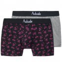 LOT DE 2 Boxer Sous-vêtements Homme DUO Noir et Souris
