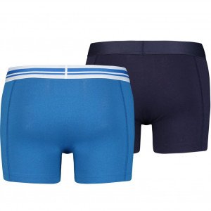 PUMA Lot de 2 Boxers Homme Coton PLACED LOGO Marine Bleu