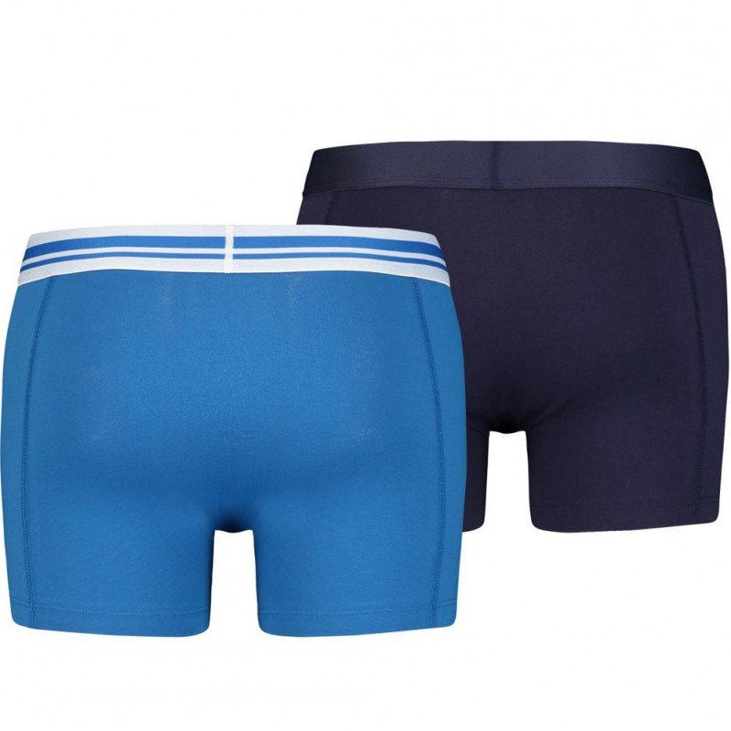 PUMA Lot de 2 Boxers Homme Coton PLACED LOGO Marine Bleu