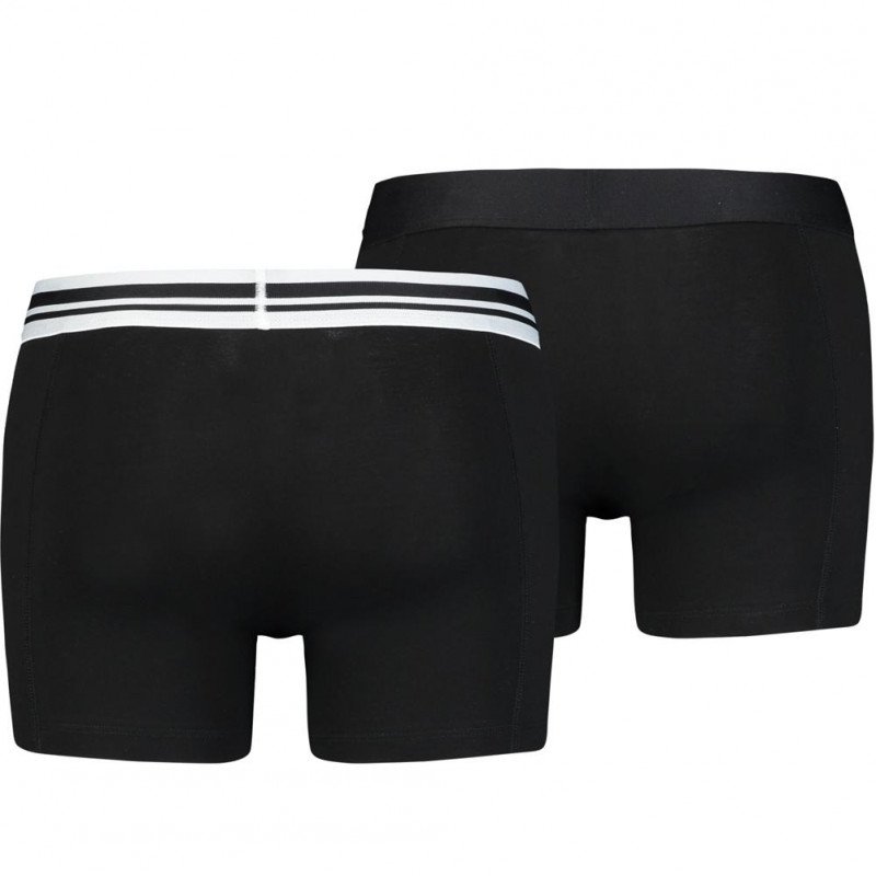 PUMA Lot de 2 Boxers Homme Coton PLACED LOGO22 Noir