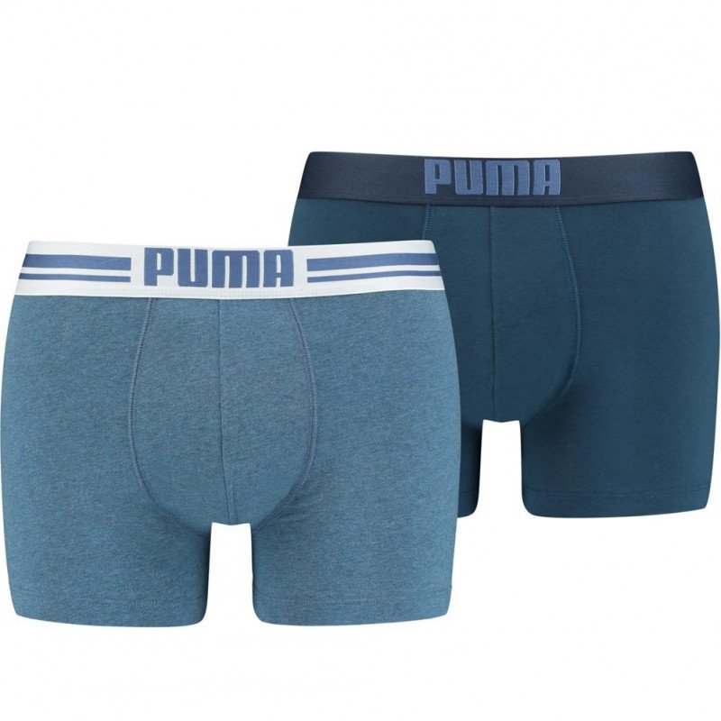 LOT DE 2 Boxer Sous-vêtements Homme PLACED LOGO Bleu et Jeans