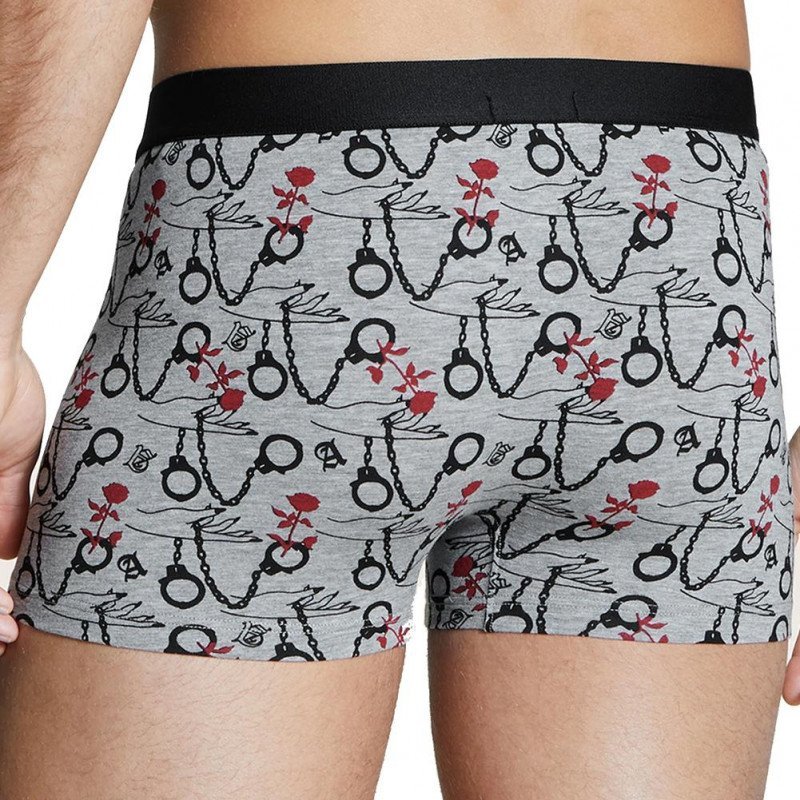 Boxer Homme HANDCUFFS Gris et Souris