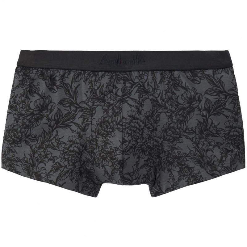 Shorty Homme TATTOO FLOWER Gris et Noir