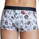 AUBADEMEN Shorty Homme Coton Modal WHITEART Blanc