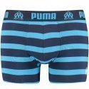 PUMA Boxer Homme Coton RAYURES Marine Turquoise OLYMPIQUE DE MARSEILLE