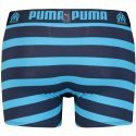 PUMA Boxer Homme Coton RAYURES Marine Turquoise OLYMPIQUE DE MARSEILLE