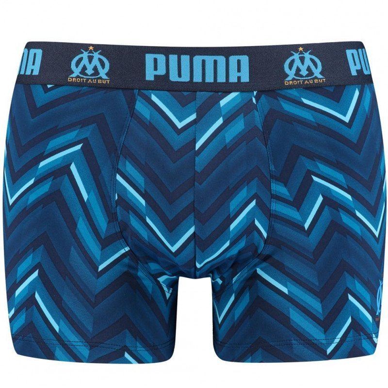 PUMA Boxer Homme Microfibre CHEVRONS Marine OLYMPIQUE DE MARSEILLE