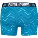 PUMA Boxer Homme Microfibre CHEVRONS Bleu Blanc OLYMPIQUE DE MARSEILLE