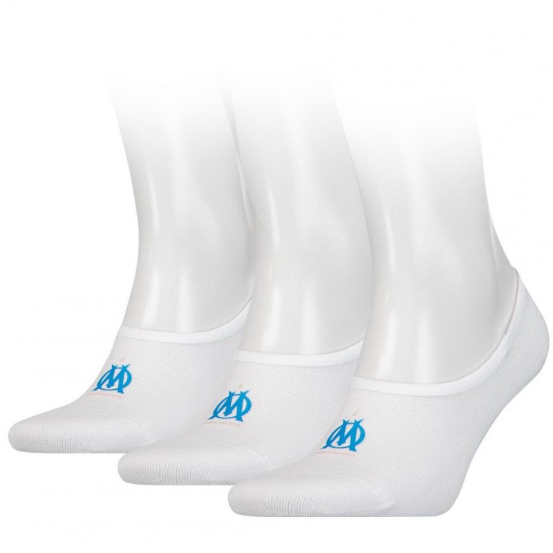 PUMA 3 paires Invisibles Homme SPORT Blanc OLYMPIQUE DE MARSEILLE