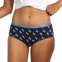 DIM 3 Boxers Femme Coton POCKETSTRETCH Laponie Bleu Marine Blanc