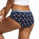 DIM 3 Boxers Femme Coton POCKETSTRETCH Laponie Bleu Marine Blanc
