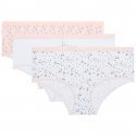 DIM Lot de 3 Boxers Femme Coton POCKETS STRETCH Love Rose Blanc