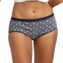 DIM Lot de 3 Boxers Femme Coton POCKETS STRETCH Poupées Bleu Marine Bordeaux