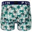 PULL IN Boxer Homme Microfibre HAWAIIRETRO Blanc Vert