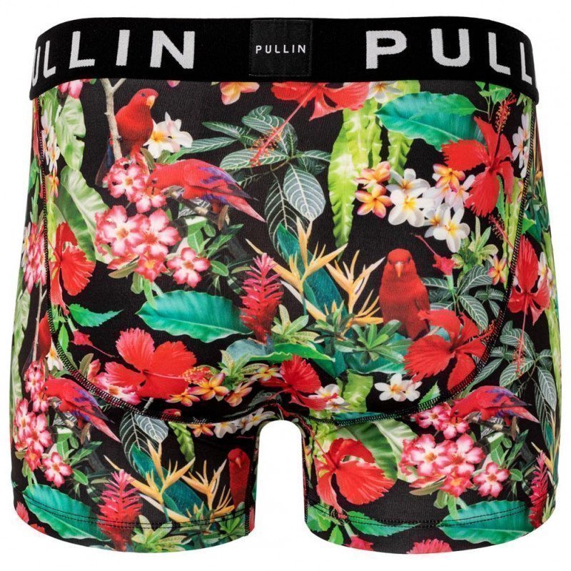 PULL IN Boxer Homme Microfibre REDPARROT Noir Rouge