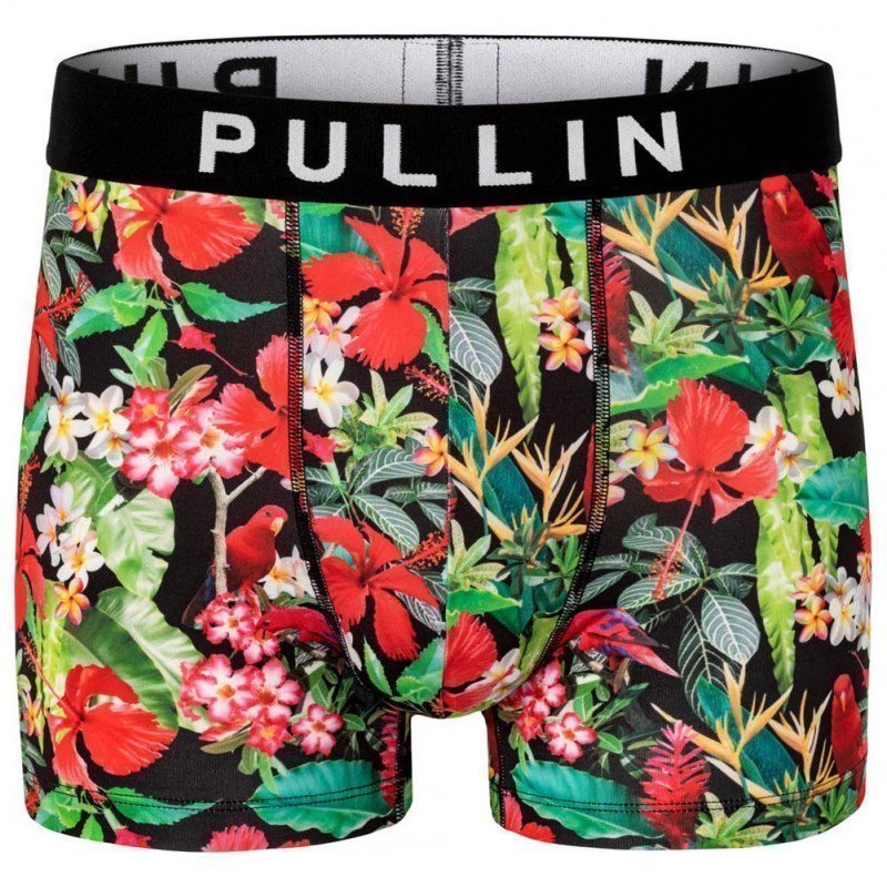 PULL IN Boxer Homme Microfibre REDPARROT Noir Rouge