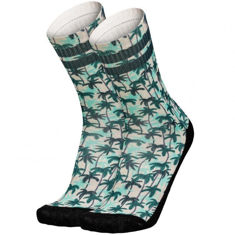 PULL IN Chaussettes Homme Microcoton HAWAIIRETRO Vert Noir