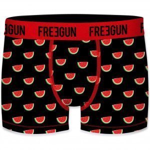 FREEGUN Boxer Homme Coton bio BCBASS1 PASTEQUE Noir Rouge