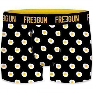 FREEGUN Boxer Homme Coton bio BCBASS1 OEUF Noir Jaune