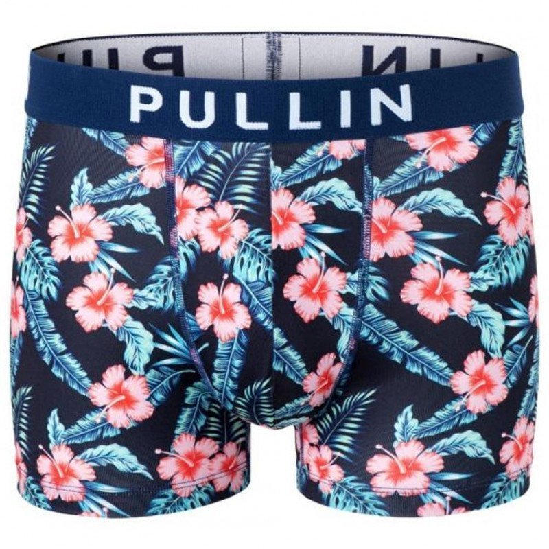 PULL IN Boxer Homme Microfibre MOLOKAI21 Marine Rose