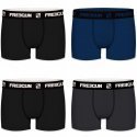 FREEGUN Lot de 4 Boxers Homme Coton PACKX4 Noir Bleu Noir Gris