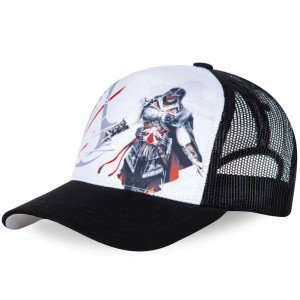 FREEGUN Casquette Homme Coton CASAS1 Blanc Noir ASSASSIN'S CREED