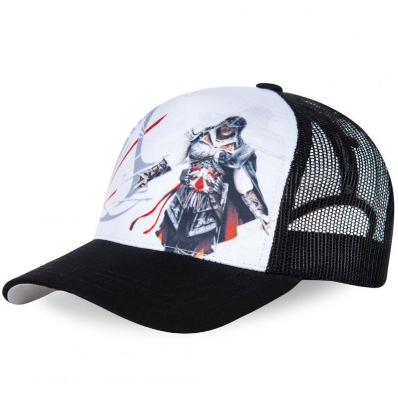 FREEGUN Casquette Homme MicroCoton CASAS1 Blanc Noir ASSASSIN'S CREED