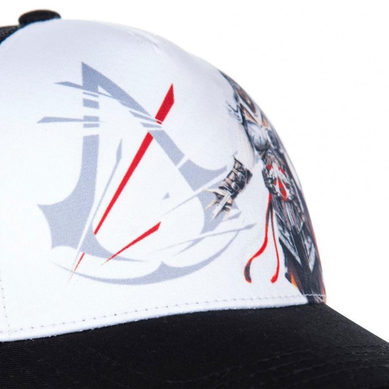 FREEGUN Casquette Homme MicroCoton CASAS1 Blanc Noir ASSASSIN'S CREED