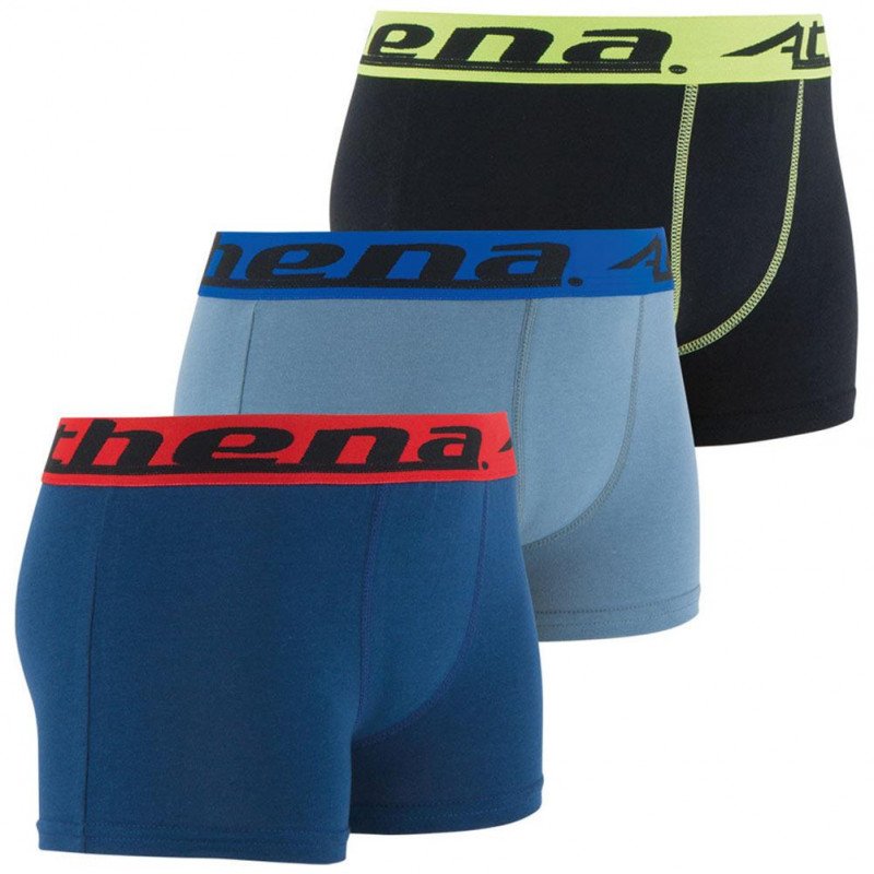 LOT DE 3 Boxer Sous-vêtements Garçon TRIOCHOC Noir et Gris