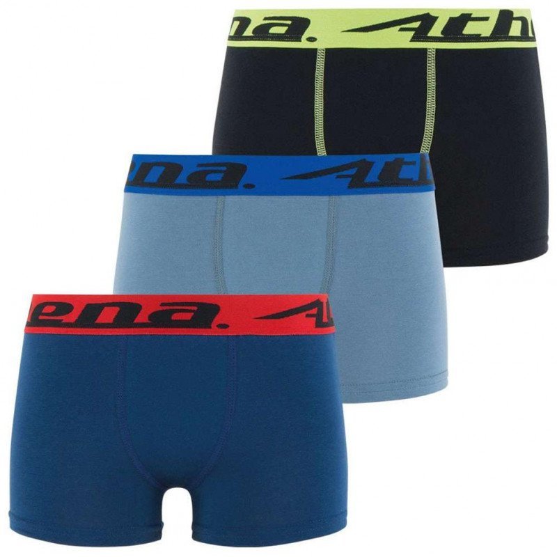 LOT DE 3 Boxer Sous-vêtements Garçon TRIOCHOC Noir et Gris